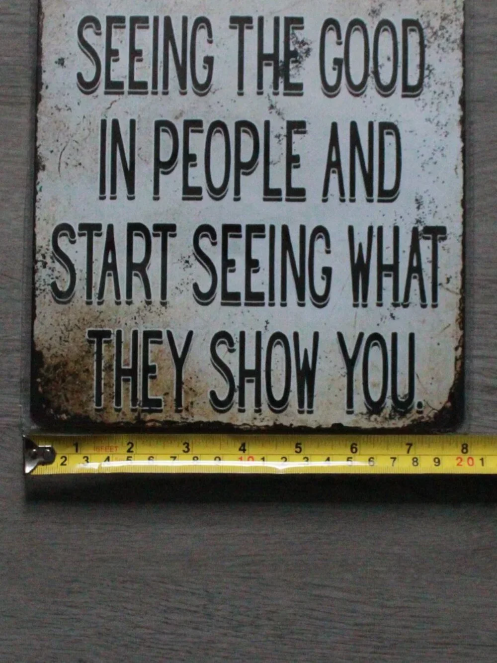Unknown Brand Metal Inspirational Wall Sign